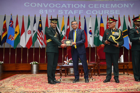 Defence Secy stresses on jointness among military officers