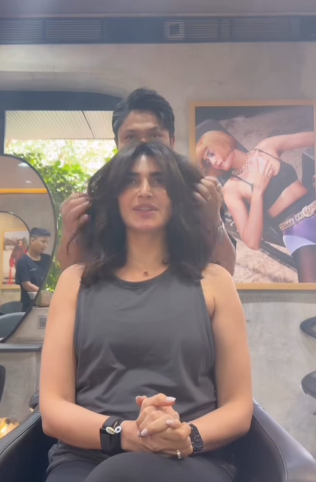 Mom-to-be Karishma Tanna flaunts her new cut with short hair