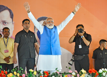 PM Modi holds mega road show in Siliguri after three rallies