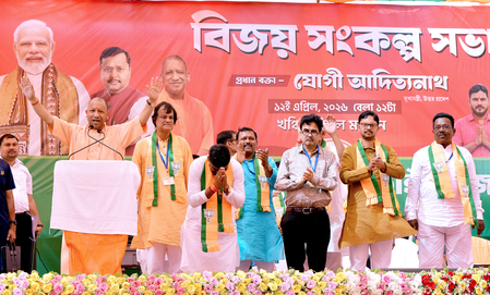 Those opposing ‘Vande Mataram’ should leave country, says Yogi Adityanath in Bengal rally