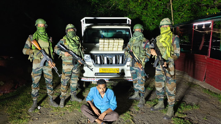 Assam Rifles, DRI seize methamphetamine haul in Tripura, one arrested