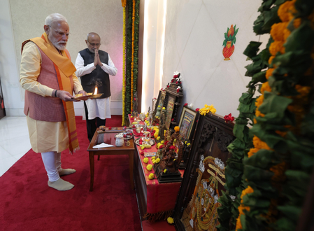 PM Modi extends greetings on Tamil New Year, meets Vice President Radhakrishnan