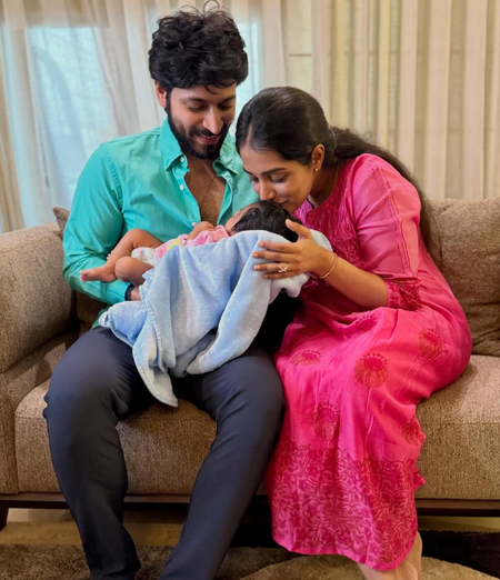 Harish Kalyan and his wife Narmada announce their daughter’s name as ‘Kriya’