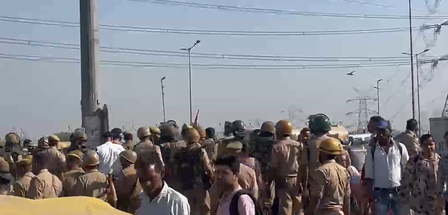 Workers protest again in Noida Sector 63; heavy police force deployed