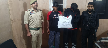 Two drug peddlers arrested in J&K’s Awantipora, contraband recovered