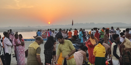 Prayagraj witnesses sea of faith as devotees take holy dip at Sangam on Vaishakh Amavasya