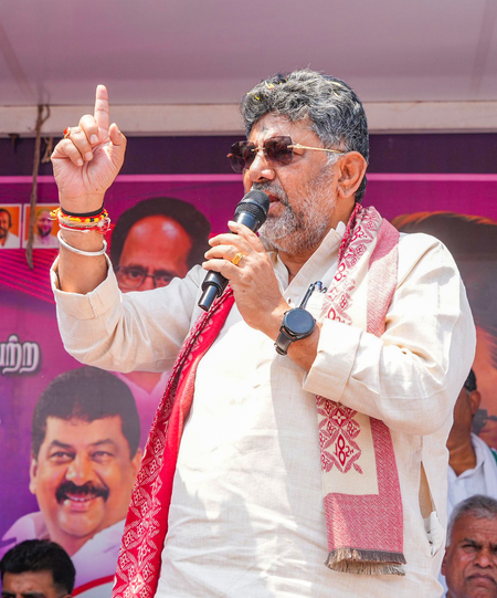 K’taka Cong chief Shivakumar thanks voters, says bypoll results reflect trust in welfare schemes
