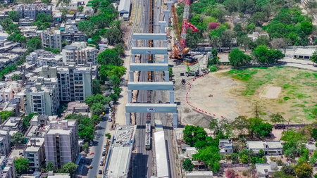 Bullet train project: Five heavy portal beams launched over Ahmedabad-Vadodara railway line in 22 days