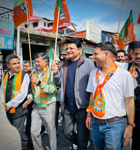 Celebrations in Shimla with BJP’s historic win in Bengal, Assam, Puducherry