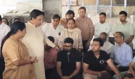 Vivek Vihar fire: Delhi CM Gupta visits site, meets families of victims
