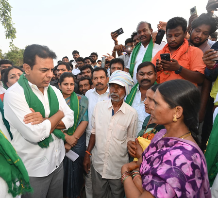 KTR urges Telangana govt to speed up procurement from farmers