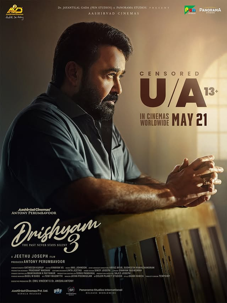 Mohanlal-starrer ‘Drishyam 3’ cleared for release with U/A 13+ certificate