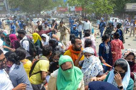 Bihar TRE aspirants protest delay in recruitment exam notification; police resort to lathi charge