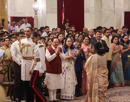 President Droupadi Murmu gives Nightingale Awards 2026 to 15 nursing personnel