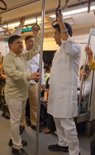 Following PM Modi’s appeal to conserve fuel, Delhi Minister takes metro to work
