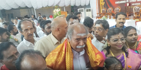 Rangaswamy sworn in as Puducherry CM for 5th time; NDA govt takes charge (Ld)