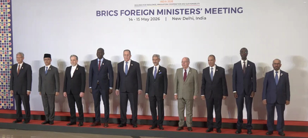 EAM Jaishankar welcomes global delegates at Bharat Mandapam for BRICS Foreign Ministers’ meet