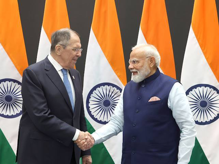 Russian FM calls on PM Modi, discusses situation in Ukraine and West Asia