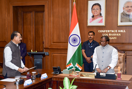 Assam Governor administers oath to Chandra Mohan Patowary as Pro-tem Speaker