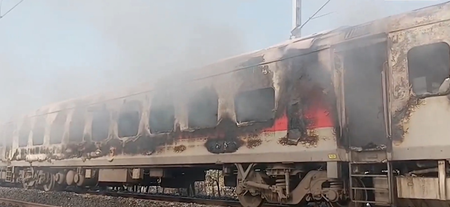 Rajdhani Express fire: Swift emergency evacuation by RPF, rail staff saves 68 passengers in B-1 coach