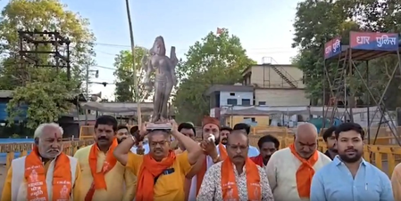 MP: Devotees throng Bhojshala to perform puja, other religious rituals