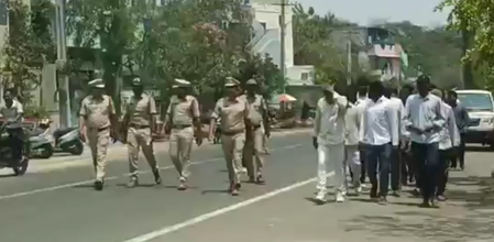 Telangana: Warangal police parade rowdy sheeters on roads
