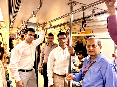 Delhi: NDMC chief takes Metro to office, asks staff to adopt green mobility