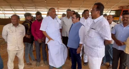 Minister Khan inspects preparations for Bengaluru International Stadium groundbreaking ceremony