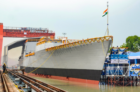 GRSE launches Next Generation Offshore Patrol Vessel ‘Sanghamitra’
