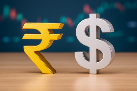 Rupee gains for 2nd straight session, closes 63 paise higher at 95.73 against dollar