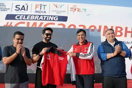 Ahmedabad lead India’s CWG Day celebrations as Fit India Sundays on cycle unite the nation