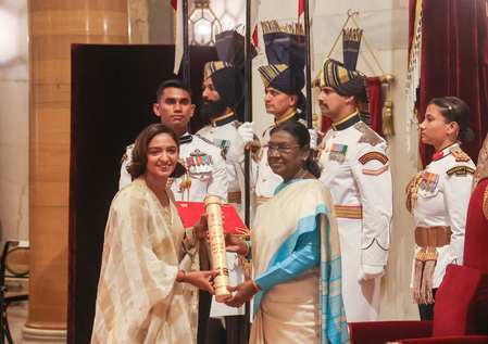 Harmanpreet Kaur conferred Padma Shri by Prez Murmu