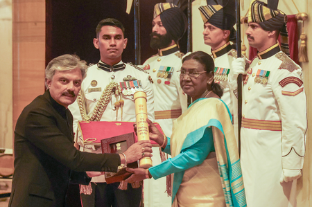 President Murmu honours Dharmendra, Harmanpreet Kaur, Uday Kotak with Padma Awards