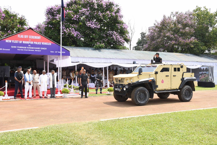 Manipur CM flags off 477 new police vehicles, says modernisation key to peace and security