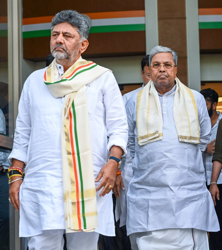 Karnataka: Celebrations erupt at Shivakumar’s residence; security beefed up near Guv’s house