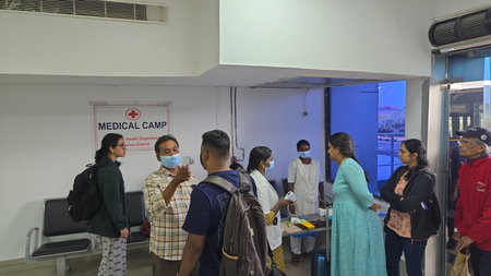 Preventive screening of international passengers for Ebola at Vijayawada airport