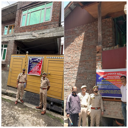 Srinagar Police attach drug peddlers’ property valued at 2 crore