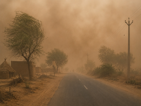 Rajasthan hit by powerful dust storm; winds touch 102 kmph in several areas (Ld)