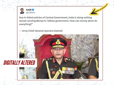 Govt flags digitally-manipulated video of Indian Army Chief, dismisses Pakistan propaganda