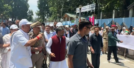 J&K L-G leads anti-drug march in Ganderbal; inaugurates Yatri Bhavan in Kheer Bhawani temple