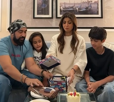 Shilpa Shetty shares a glimpse of her perfect birthday celebration with family