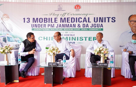 Manipur CM flags off 13 mobile medical units to strengthen healthcare in remote hill areas