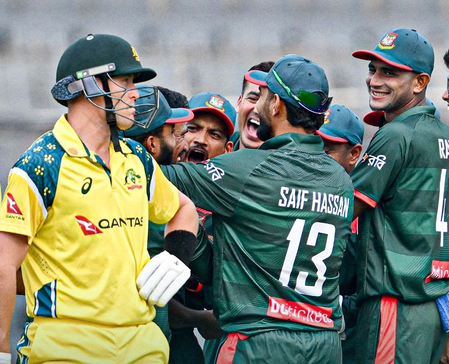 Mosaddek Hossain and Nahid Rana star as Bangladesh beat Australia after 21 years in ODI cricket