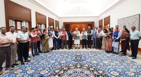 PMO staff congratulates PM Modi on becoming country’s longest-serving PM