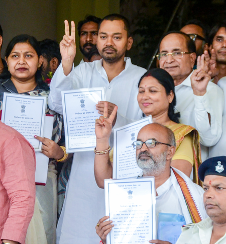 Ten candidates elected unopposed to Bihar Legislative Council; Nishant Kumar receives MLC certificate