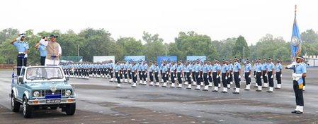 Rajnath Singh reviews Combined Graduation Parade at Air Force Academy, Dundigal; 231 flight cadets commissioned