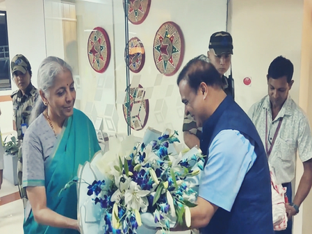 Nirmala Sitharaman reaches Guwahati ahead of Meghalaya engagements