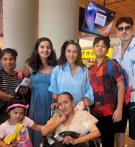 Rupali Ganguly reveals she ‘threatened’, emotionally blackmailed son Rudransh to pose for family vacation pics