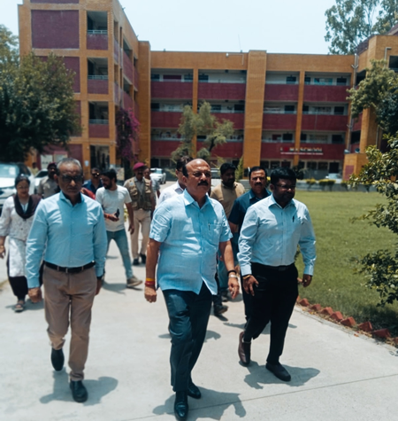 Delhi Education Minister Ashish Sood inspects NEET exam centres