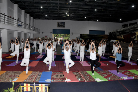 Army personnel, families mark ‘International Yoga Day’ with mass session in Vadodara